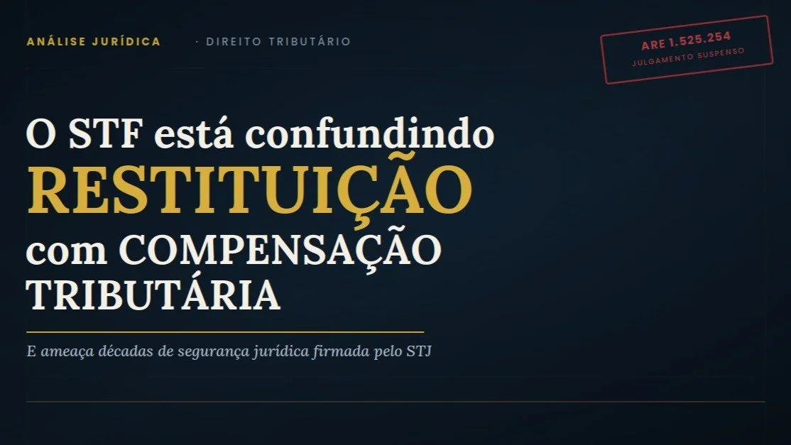 O STF confunde restituição com compensação tributária e ameaça décadas de segurança jurídica