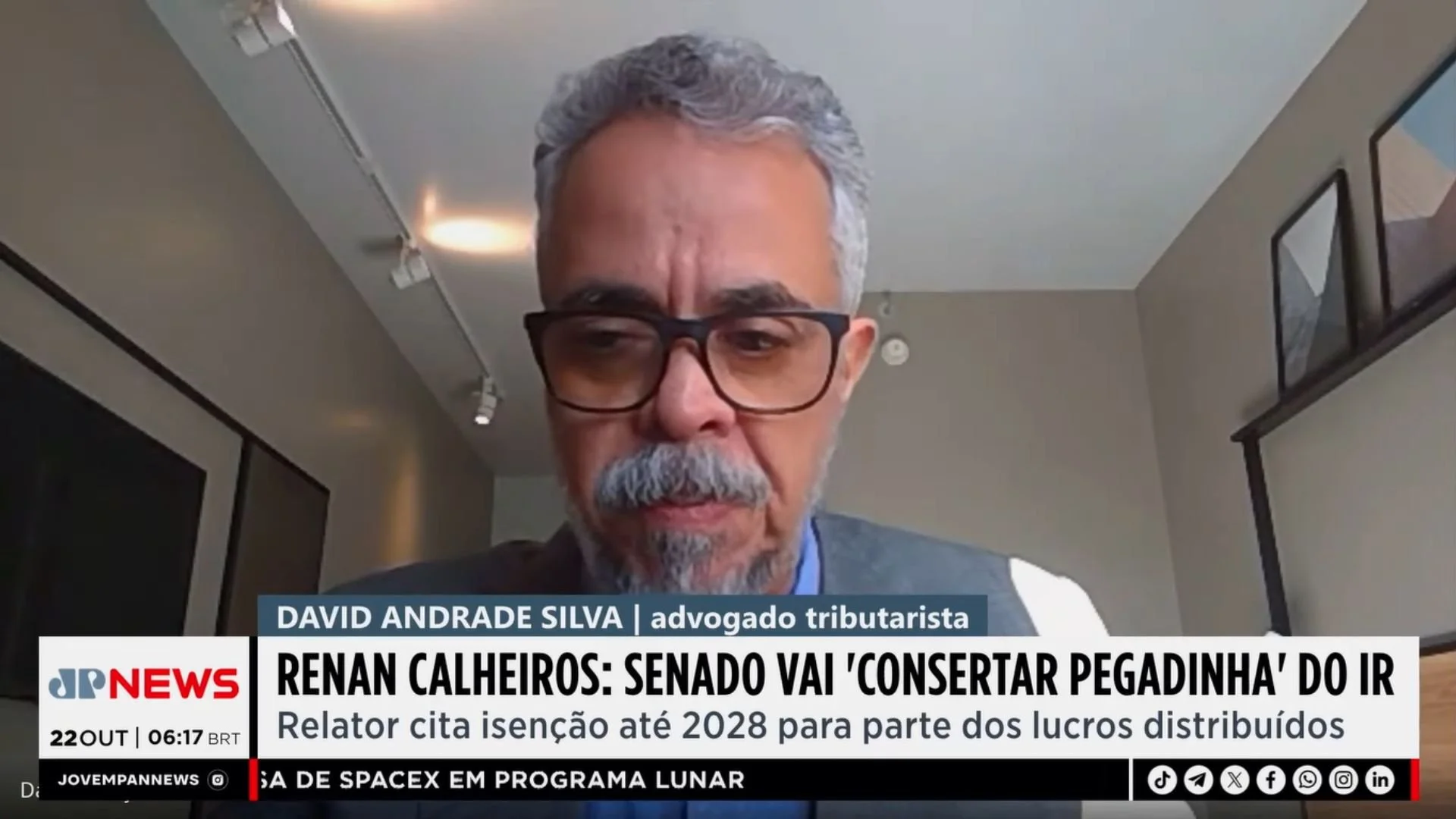 No Jornal da Manhã, da JP News, David Andrade Silva, avalia o PL do Imposto de Renda aprovado pela Câmara e em análise no Senado