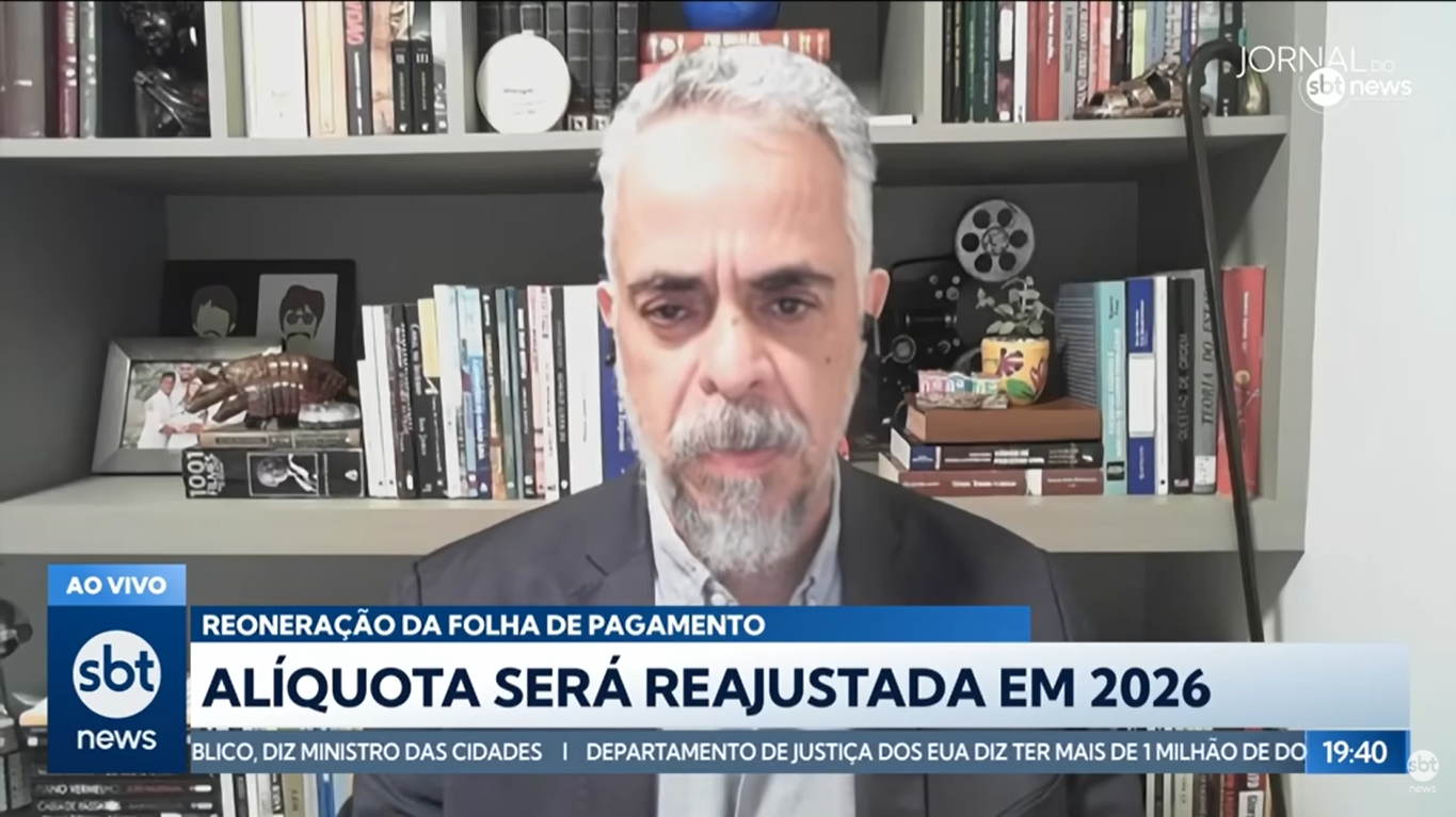 No SBT News, David Andrade Silva comenta a reoneração da folha de pagamentos e o impacto disso para as empresas