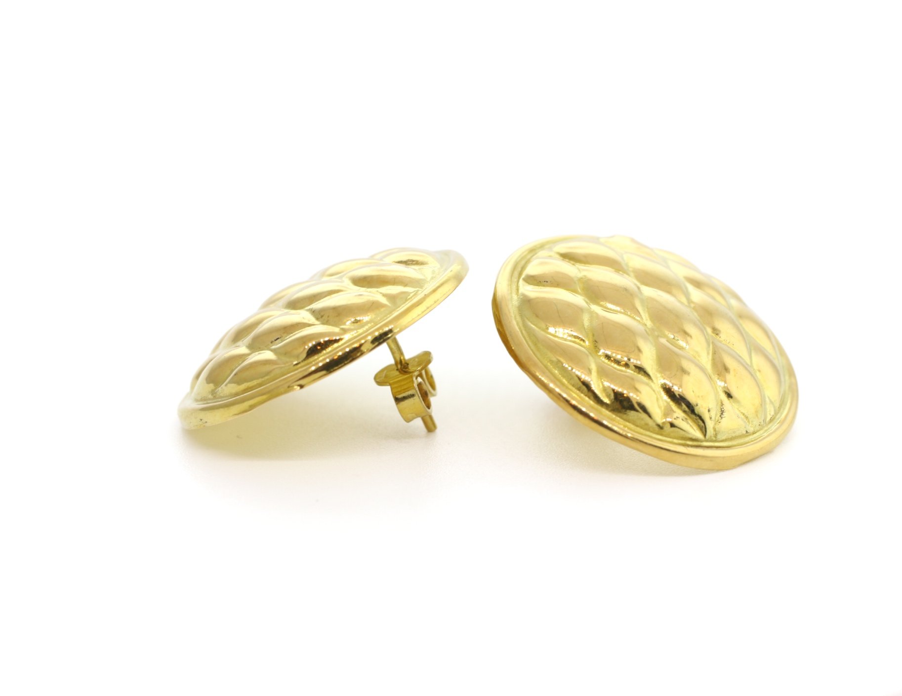 Round Design Gold Earrings