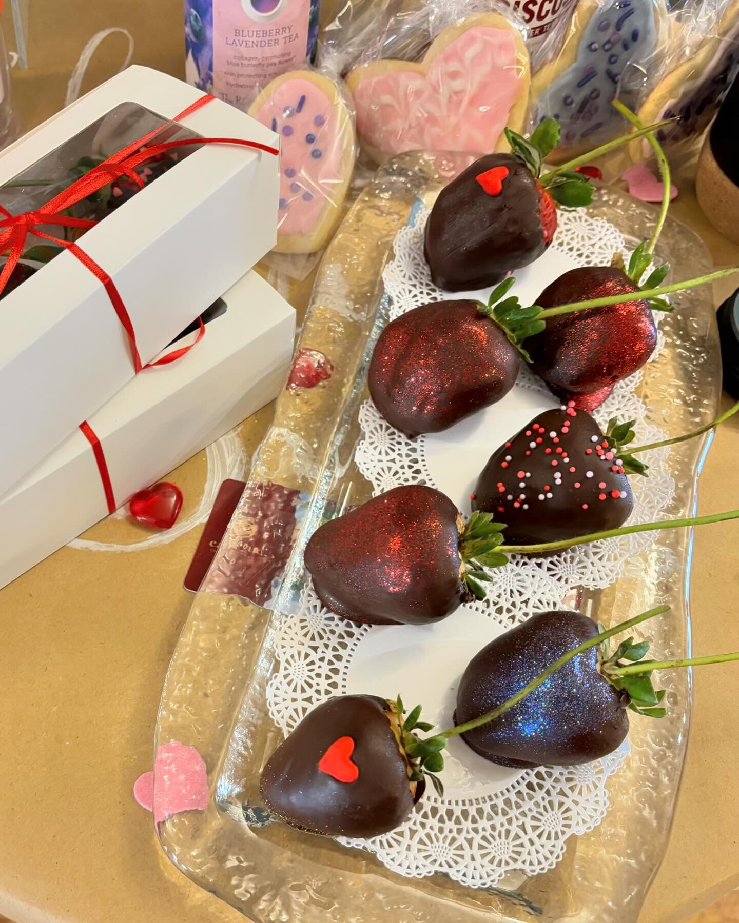 Surprise your sweetie with a single or boxed Chocolate Covered Strawberries - just in @fromscratchpastry . ❤️❣️💕🎁