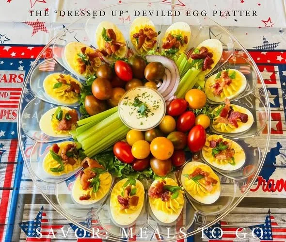 Deviled Eggs Platter, Fourth of July Theme (available July 1-4)