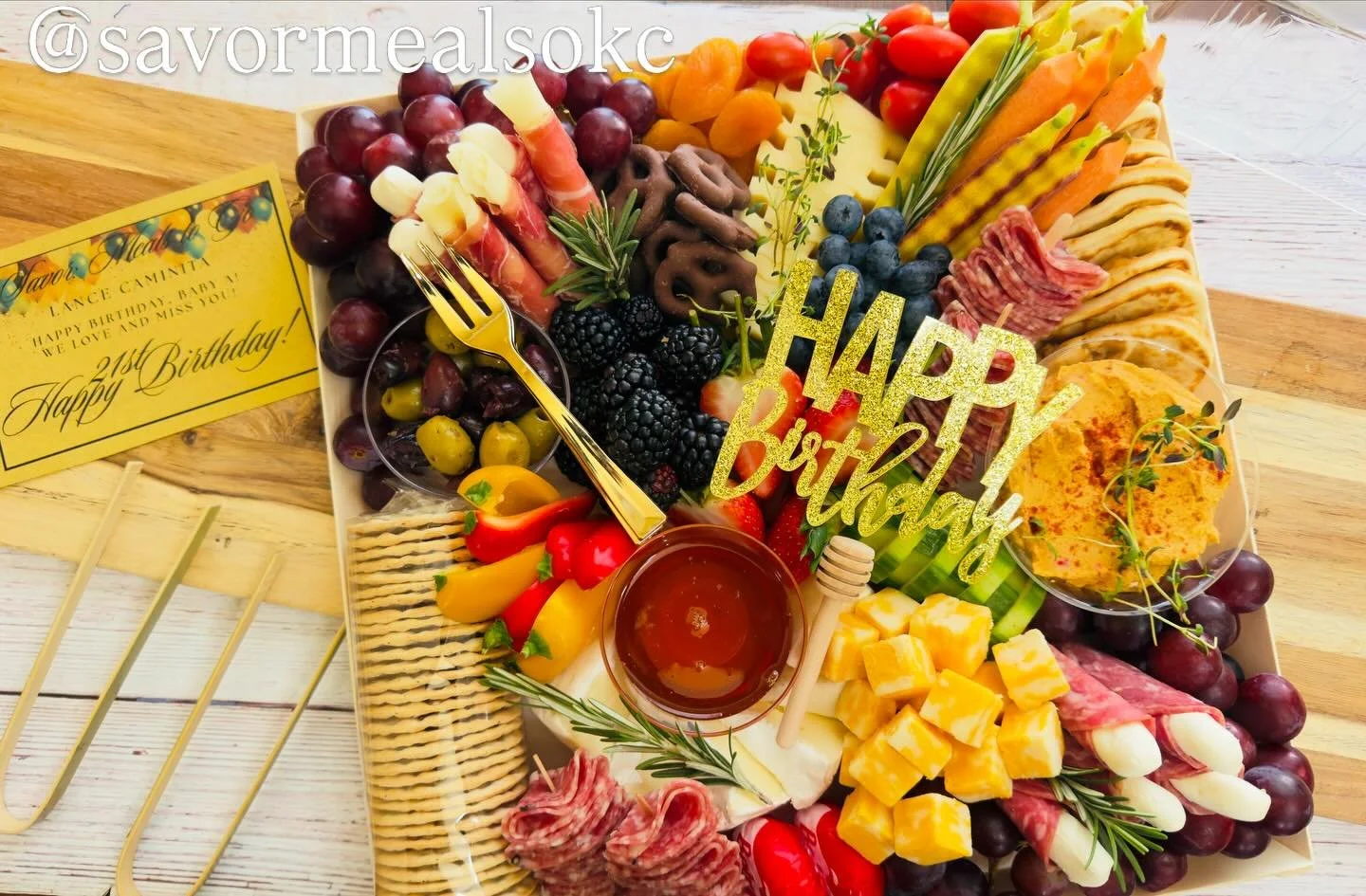 The Perfect Charcuterie Birthday Bash Board (Square, Serves 8)
