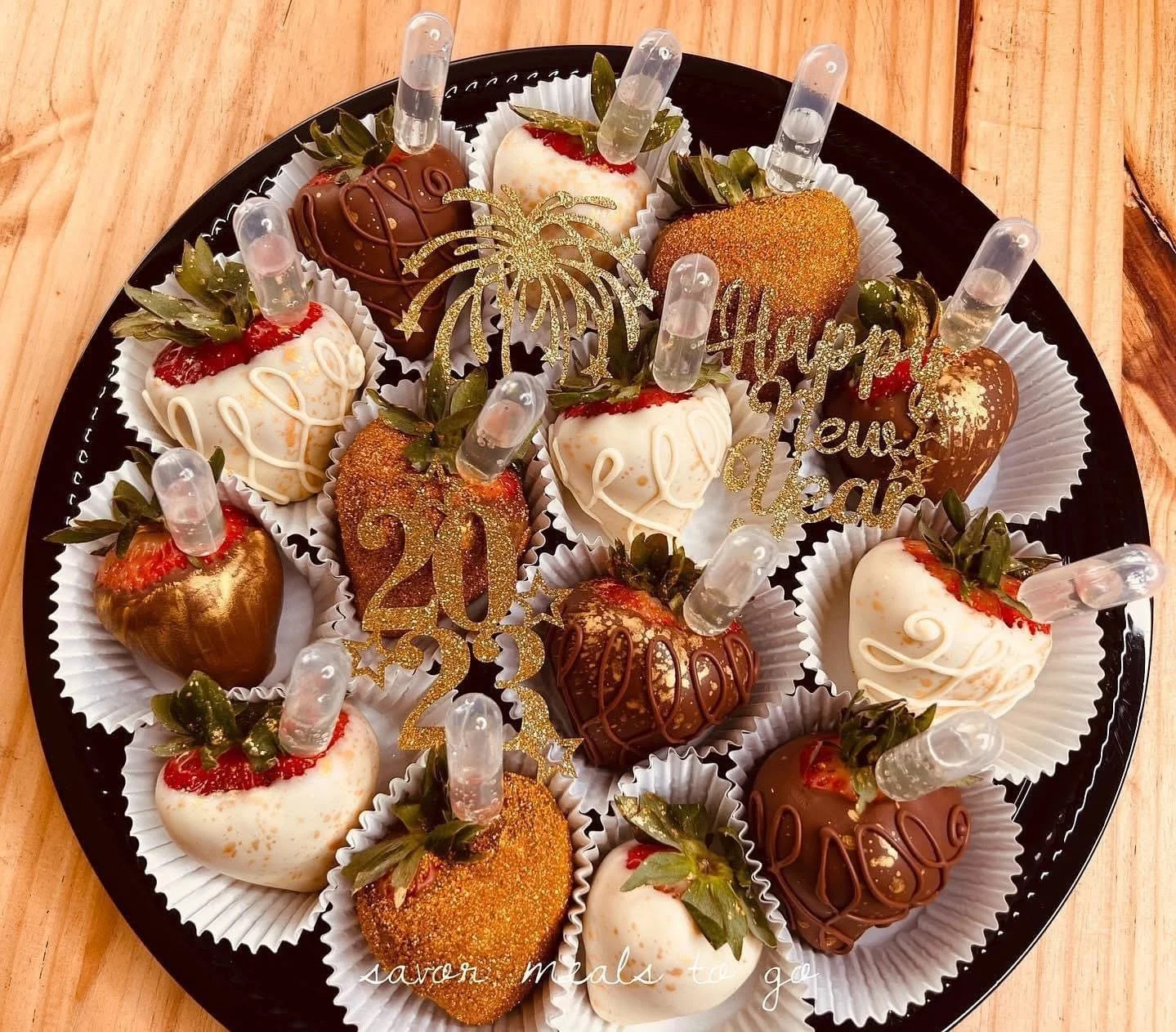 HAPPY New Year Chocolate dipped Strawberries