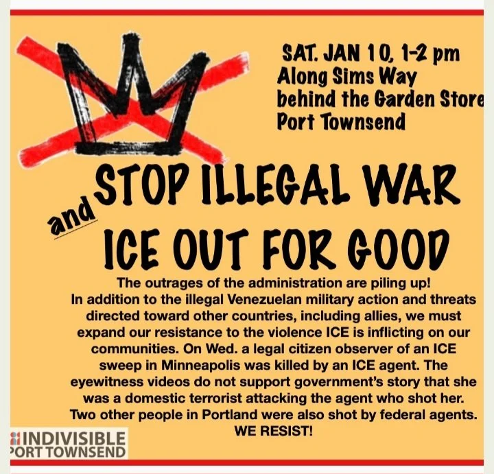 Jan. 10 Rally to Stop War &amp; ICE &amp; Mourn those killed