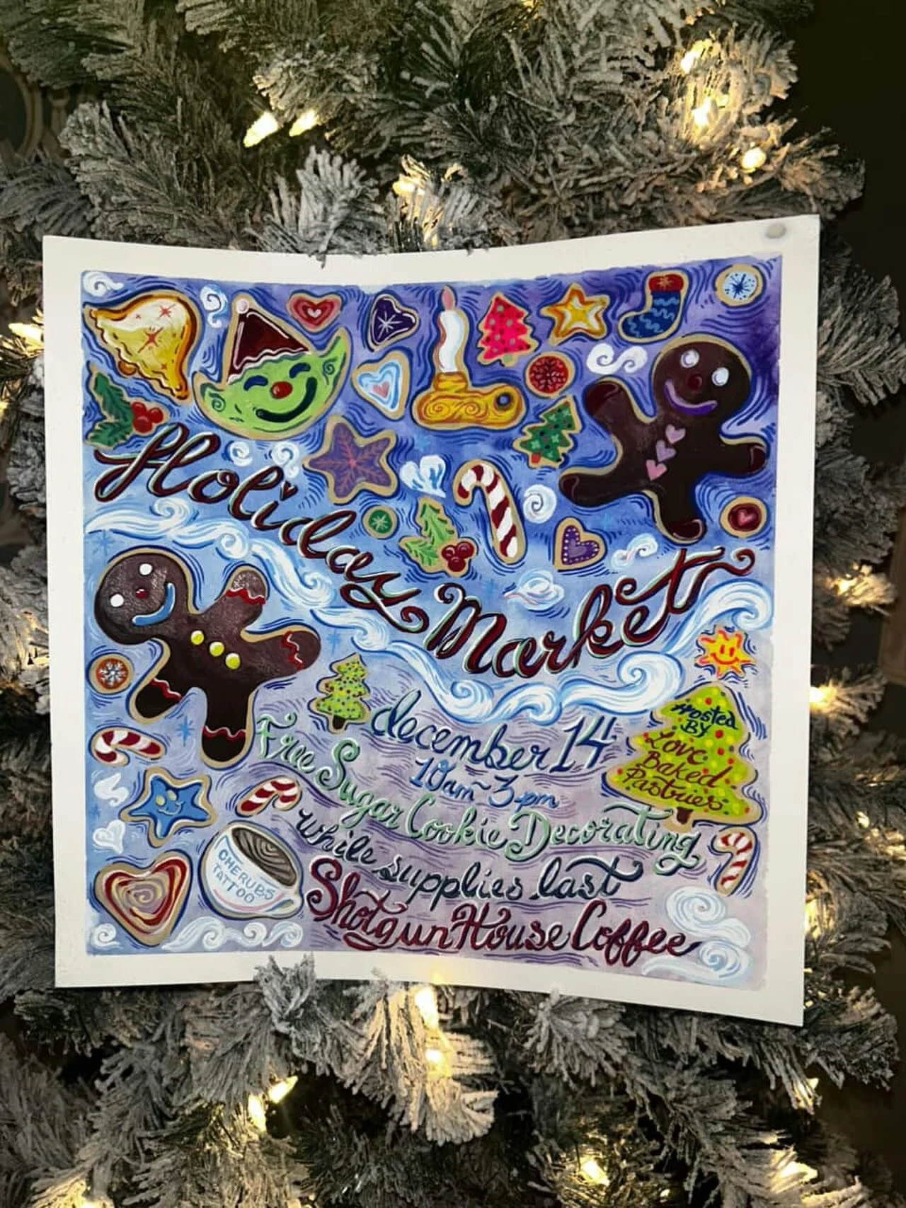 @ciaoeric_ will be popping up next weekend at @shotgunhouseroasters , he will be tattooing and selling artwork. Don&rsquo;t miss! ❄️☃️