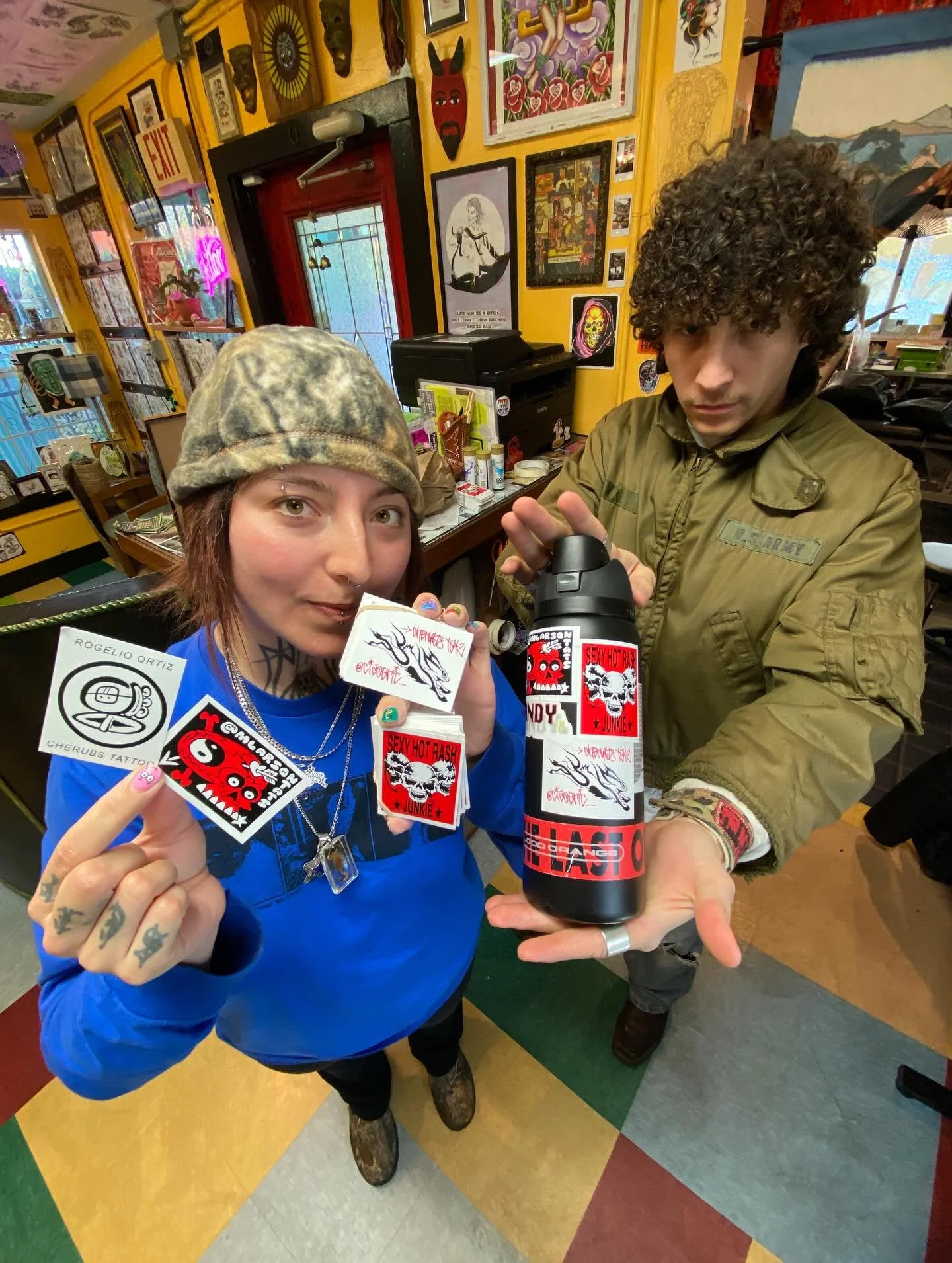 🚨🚨 New stickers, come get &lsquo;em!!!

#cherubstattoo #sanantonio