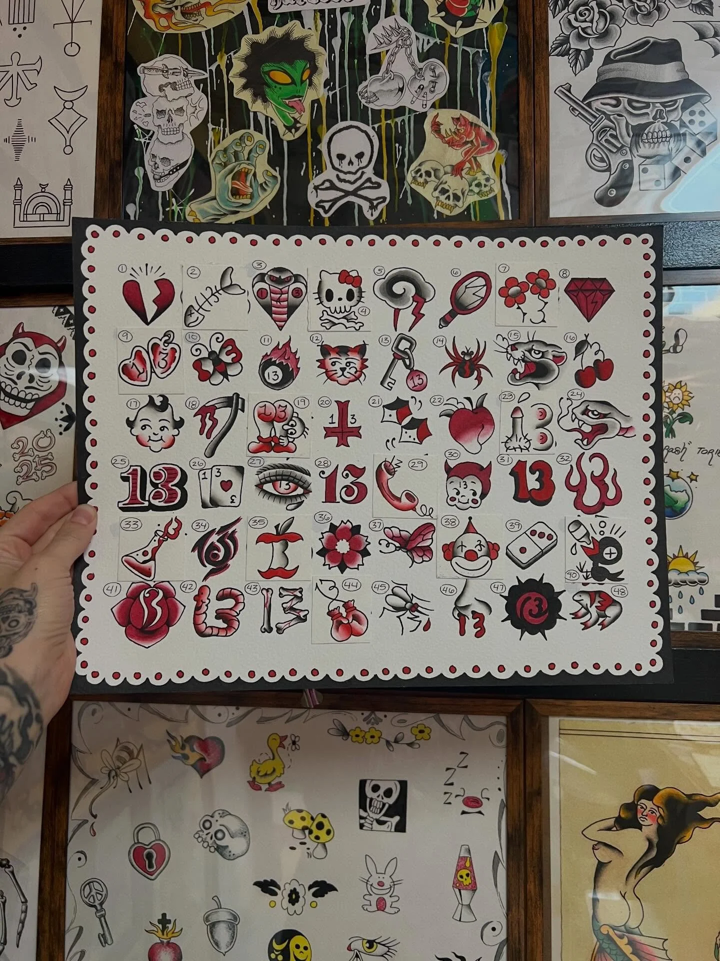 We&rsquo;re so excited for tonight we added two more sheets 😍 $20 tats and piercings for 24 hours starting tonight and midnight!!!!

Arms and legs only, black and red or all black, no changes to designs ❤️❤️❤️

#sanantoniothingstodo #sanantoniofrida