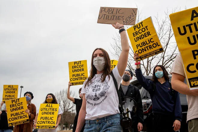 The Austin Statesman: Protestors demand ERCOT take responsibility for disastrous failure