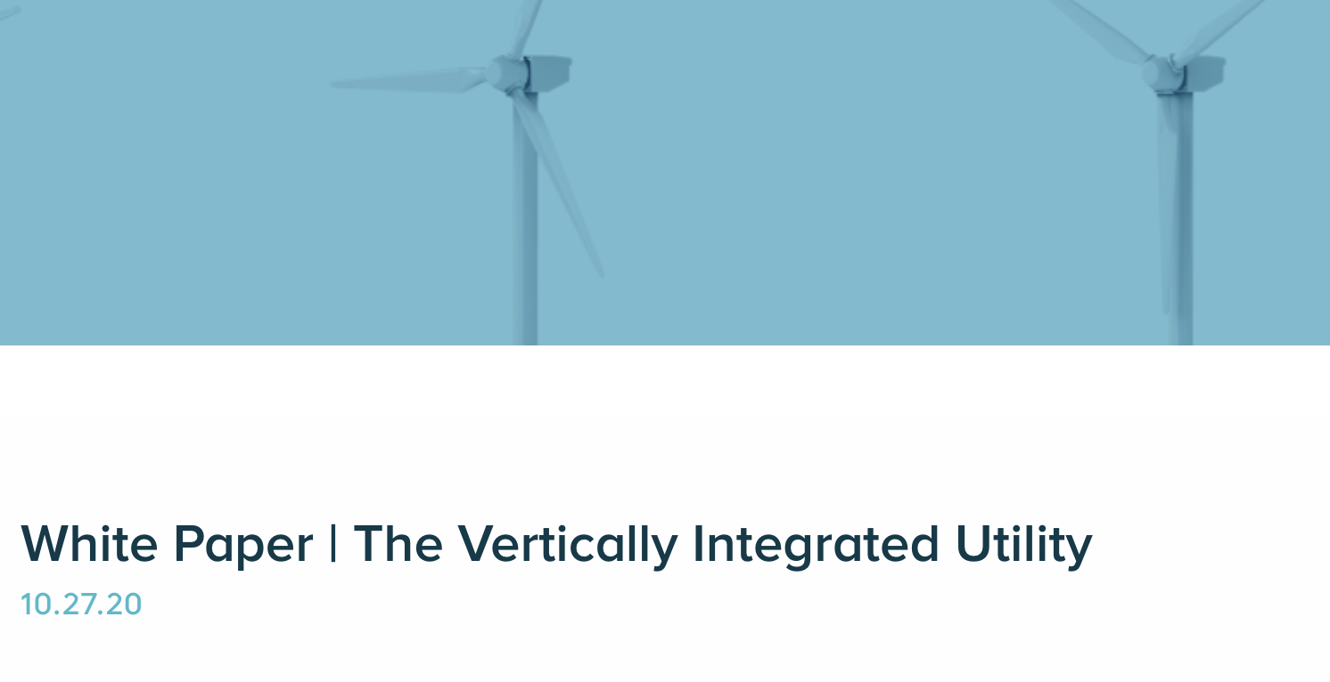 The Vertically Integrated Utility:  A Time-Tested Approach for Delivering Customer Benefits and Ensuring State Flexibility in Achieving Energy Policy Goals.