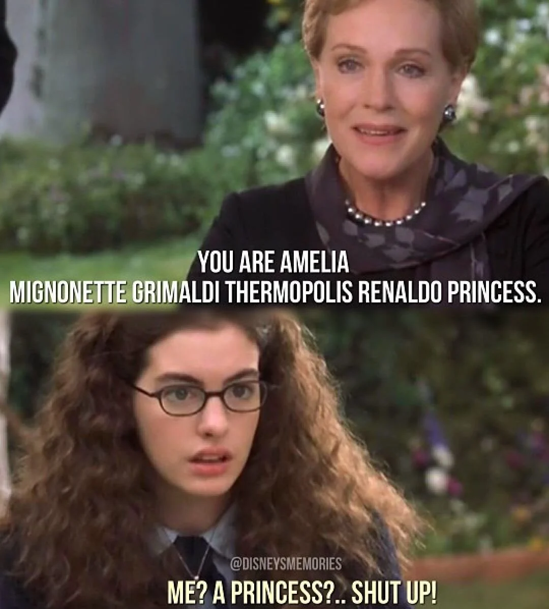 Amelia you are a princess - Princess Diaries