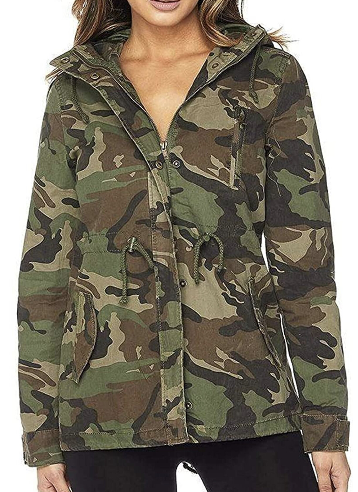 SOHO Glam hood camo jacket
