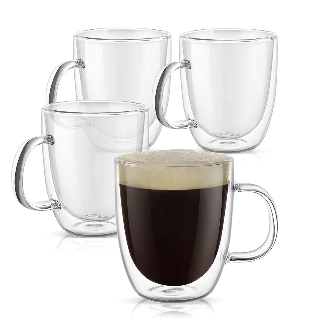 Glass coffee mugs