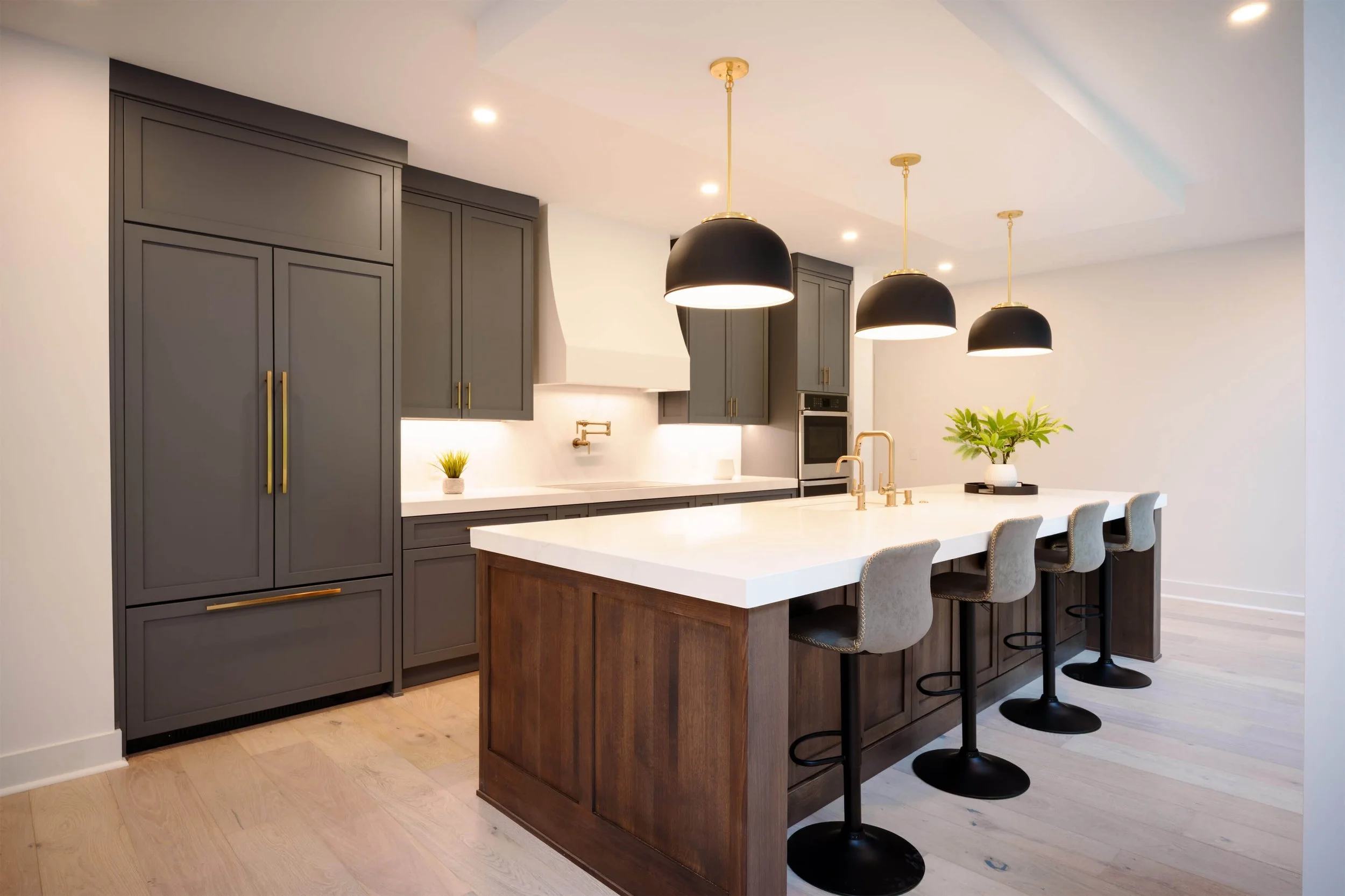 Nashville kitchen remodel with wood cabinetry and stainless appliances