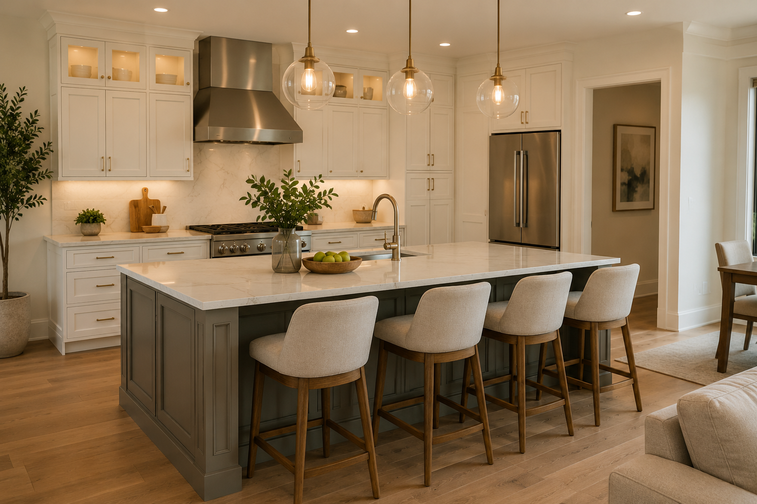 kitchen island with seating