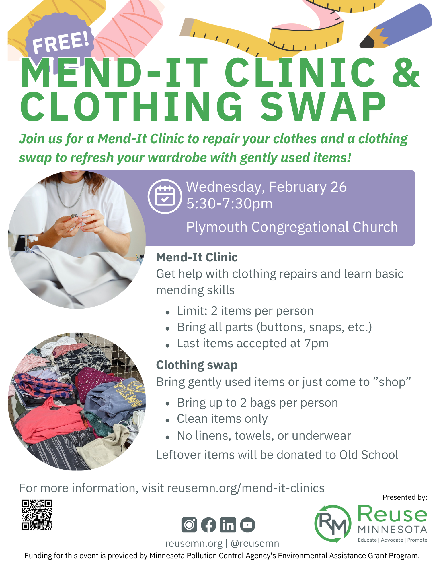 Mend It Clinic & Clothing Swap