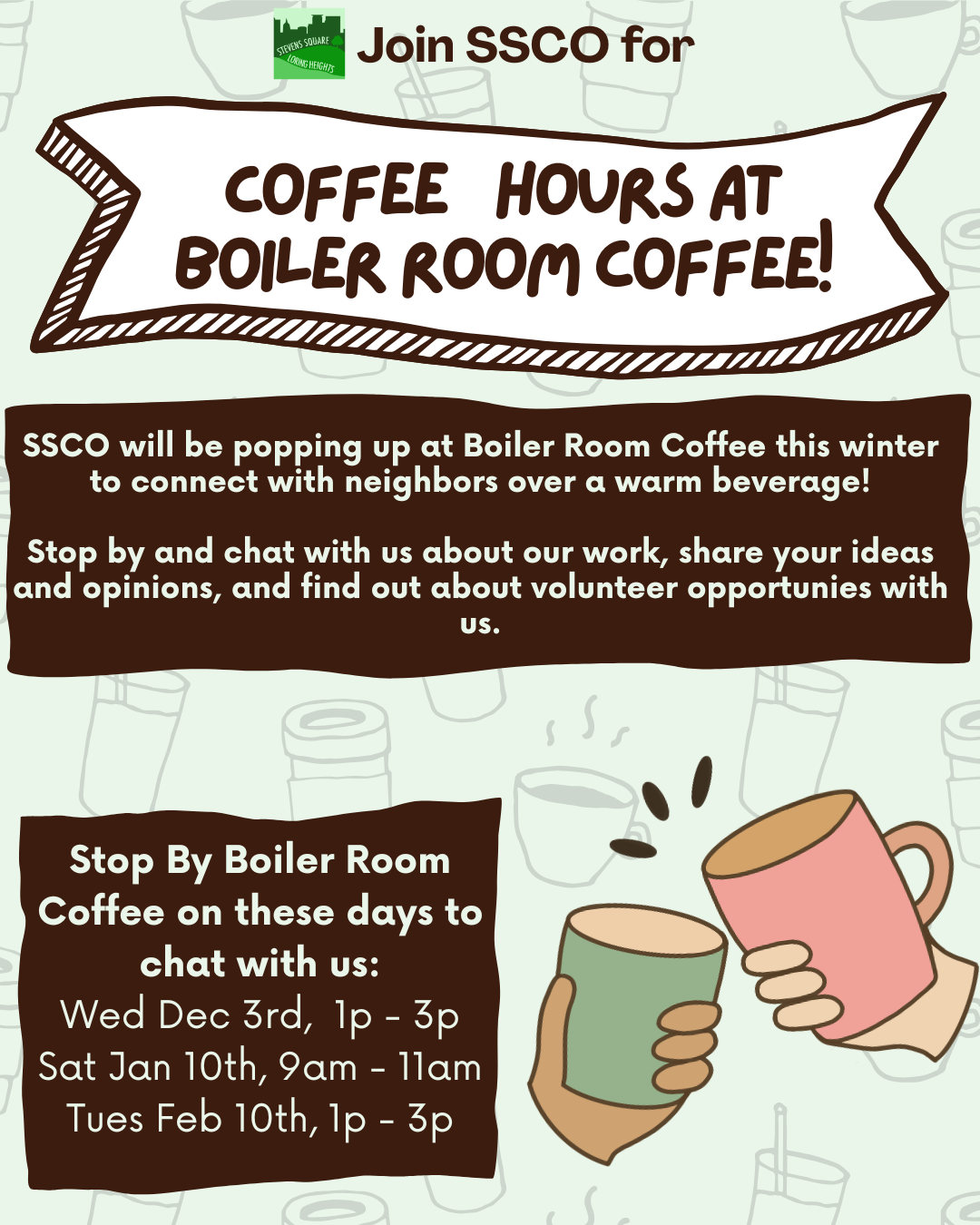 SSCO Popup @ Boiler Room Coffee 