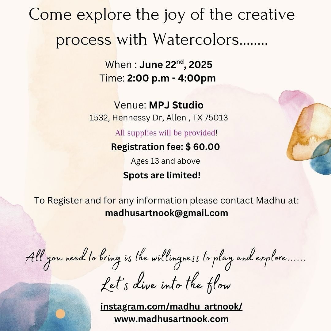 🔹Want to create with watercolors and don&rsquo;t know where to start? 
🔹Tried exploring watercolors but found it frustrating?
🔹Or maybe you are looking for a fun, relaxing activity&hellip;..

If you said yes to any of the above questions, then you