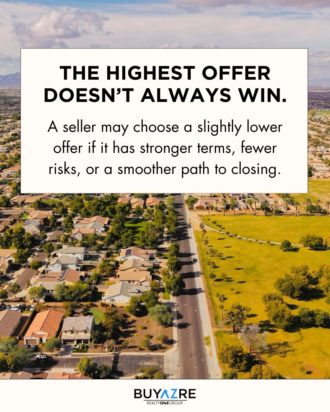 A strong offer is not just about offering the most money.

Sellers often look at financing, contingencies, proof of funds, closing timeline, and how likely the deal is to close without issues.

The right offer strategy helps buyers stay competitive w