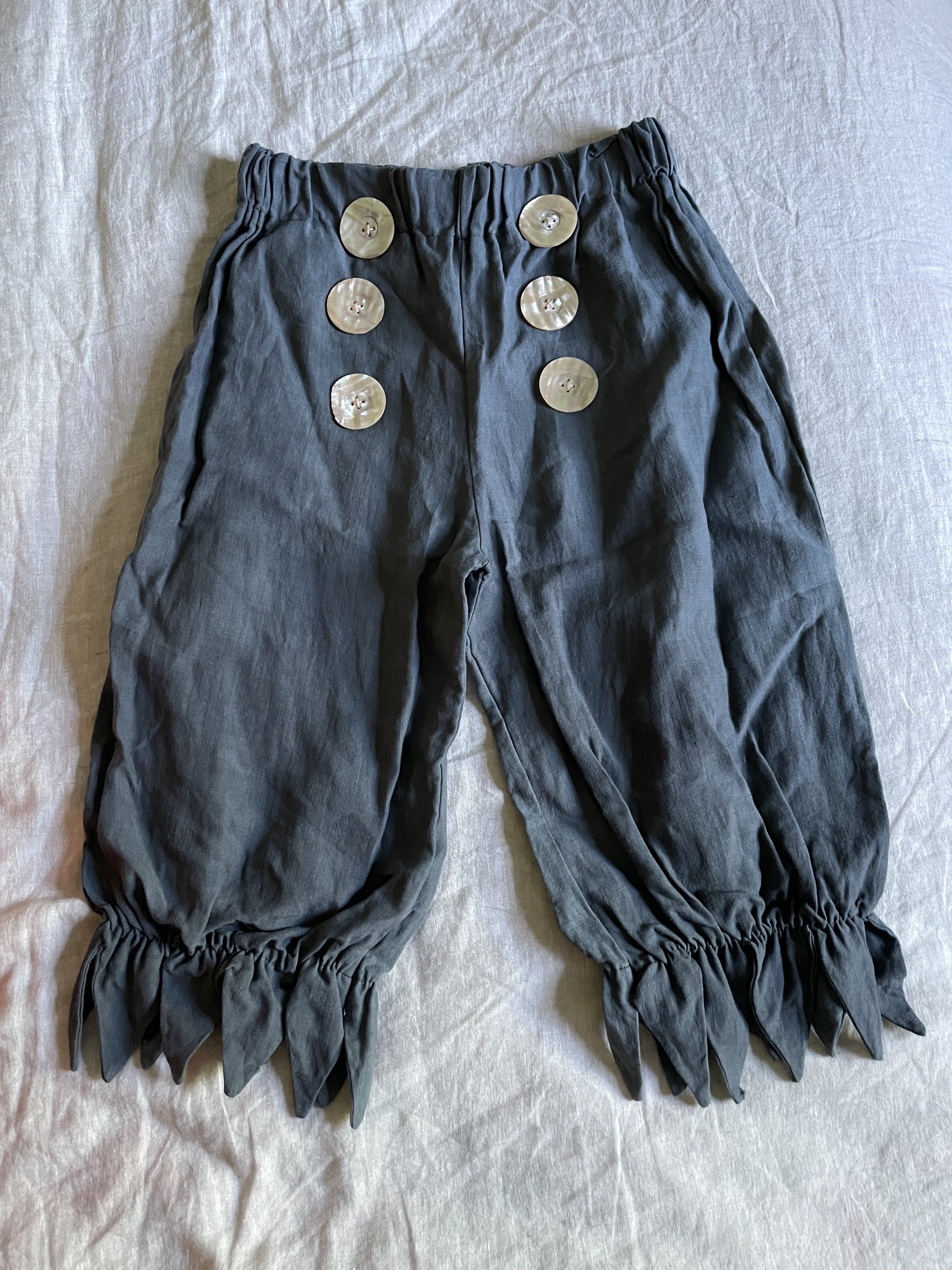Jagged Hem Bloomers with Mother of Pearl Buttons