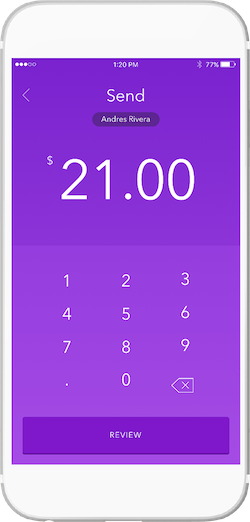 Enter the amount you want to send.