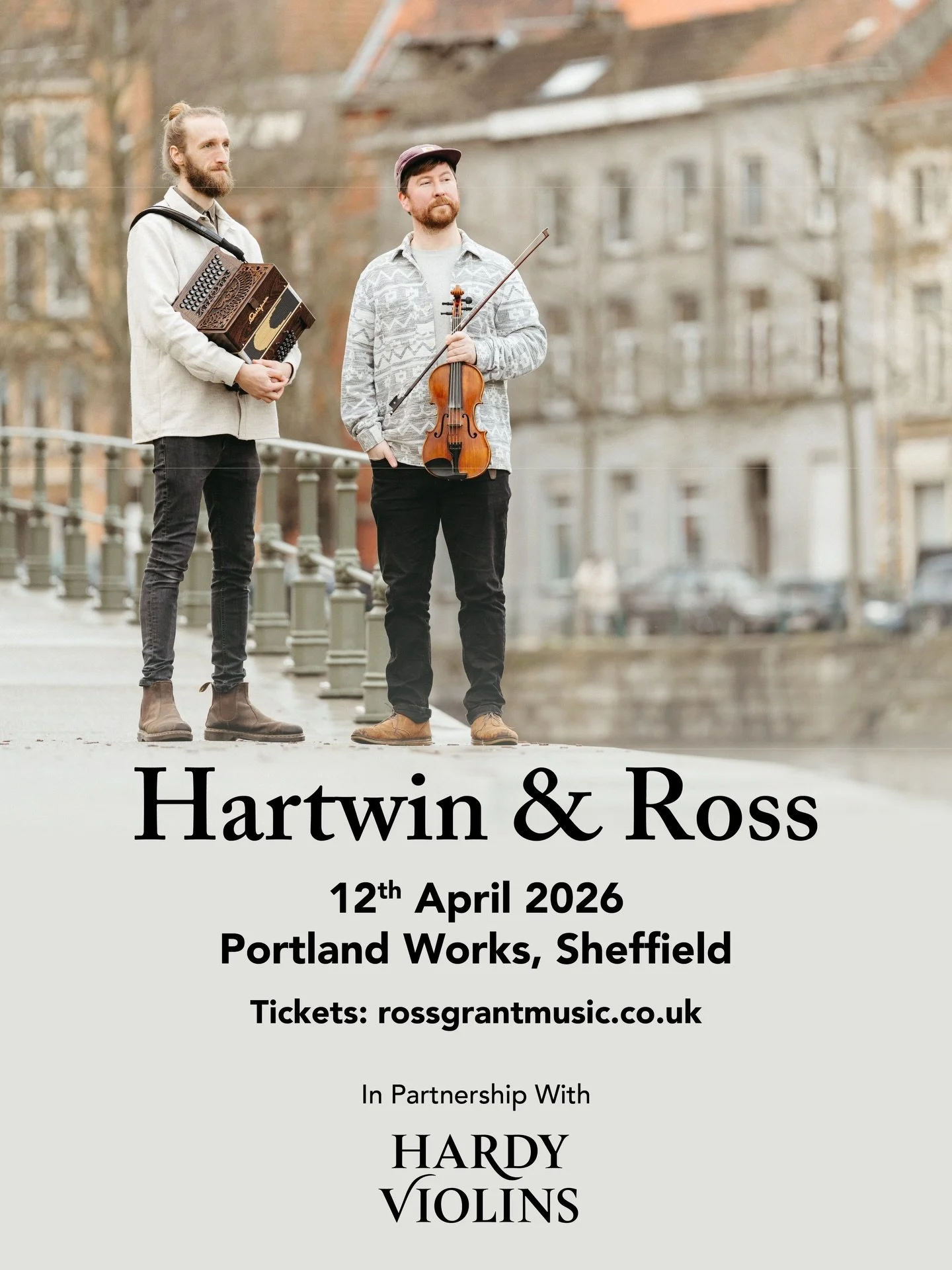 I&rsquo;m so delighted to be hosting @rossgrantmusic &amp; @soundsofhartwin at Portland Works next month as the first in a series of events organised in partnership with Hardy Violins. 

The gig will be held in Portland Works&rsquo; community space, 