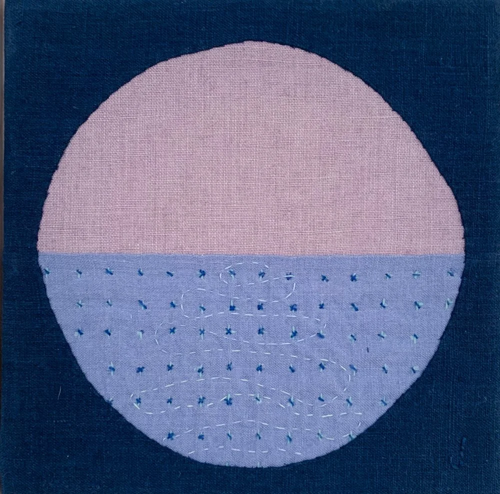 . . . TO THERE + Linen fabrics; 8 x 8 inches