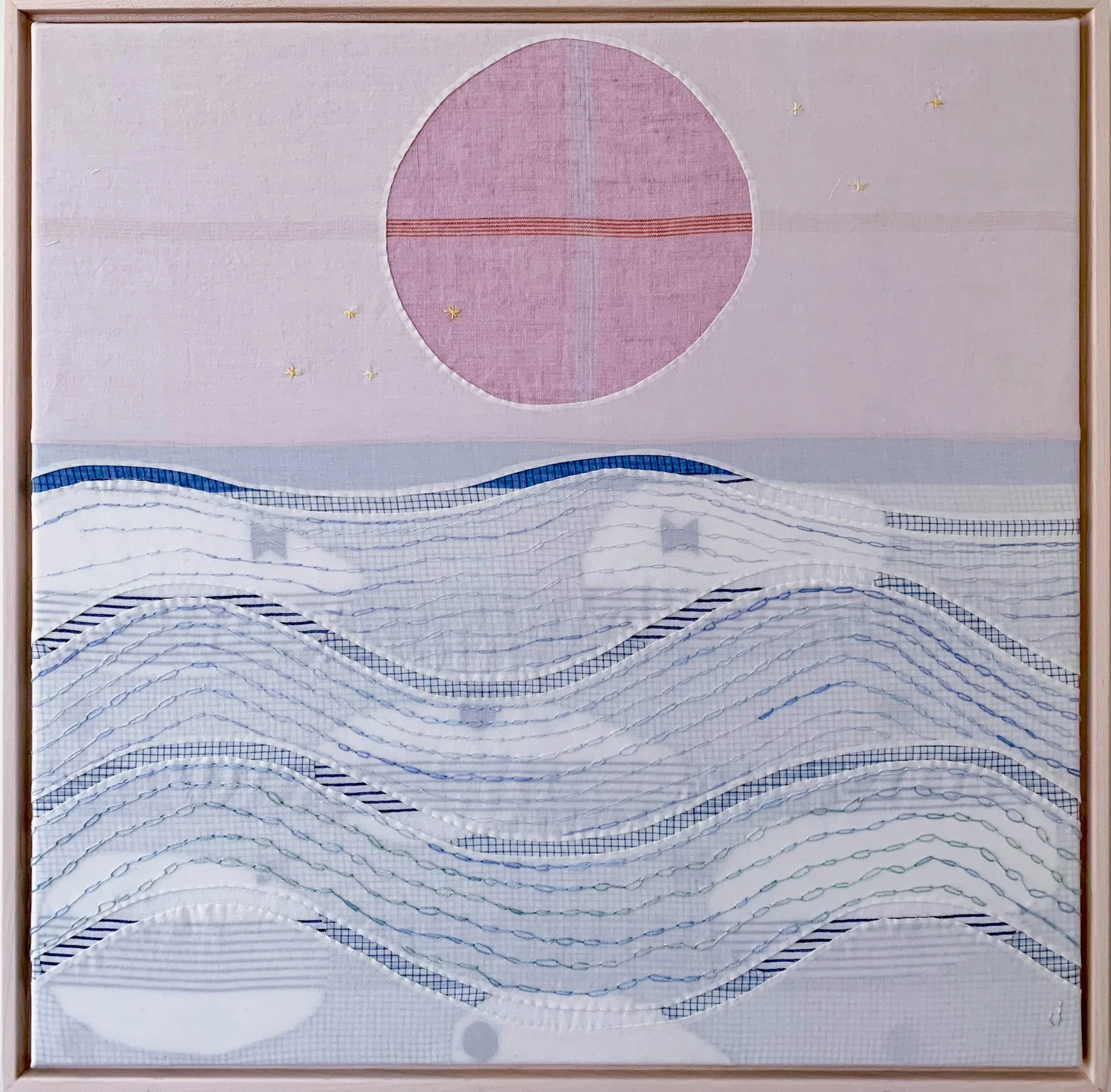MEDITATIONS 1 + Linen and cotton fabrics; 20 x 20 inches