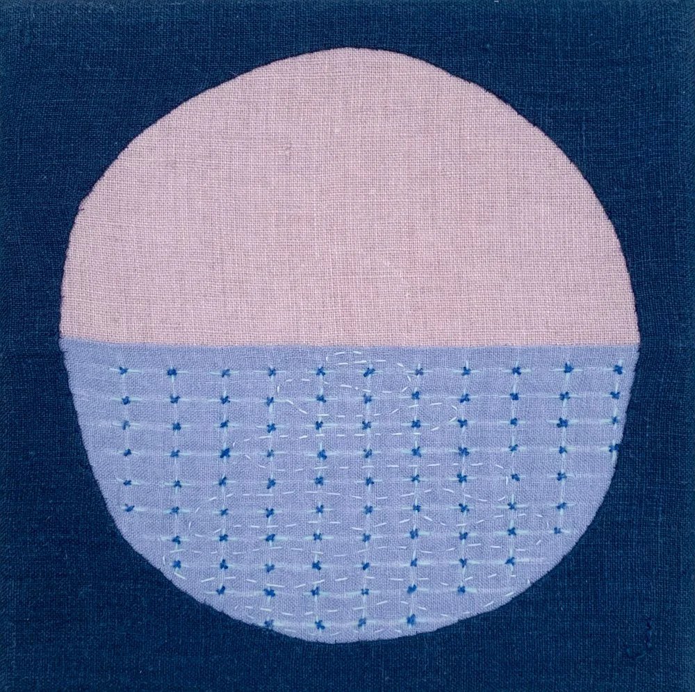 FROM HERE . . . +  Linen fabrics; 8 x 8 inches