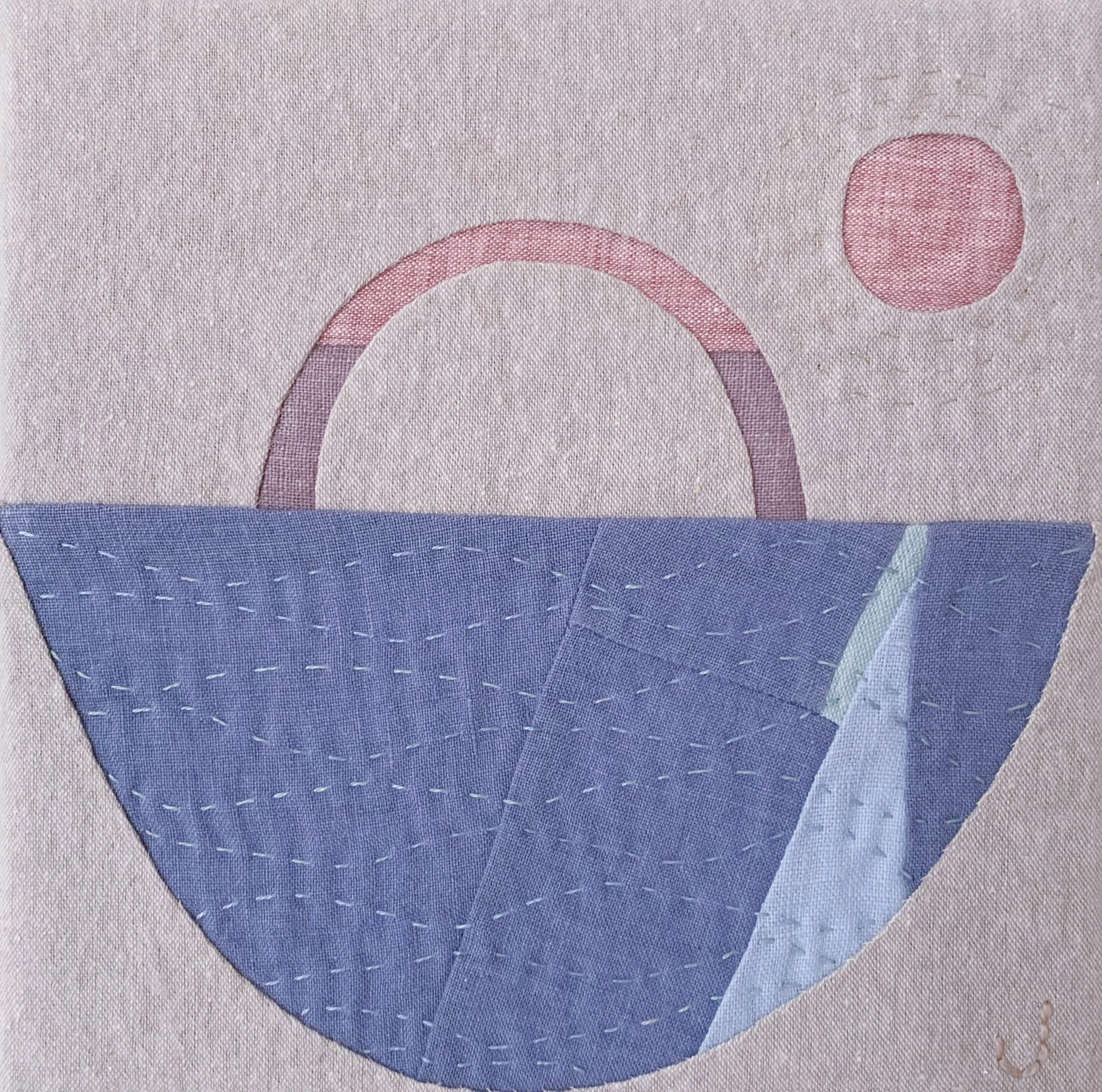 LOOKING TO SPRING 5 + Linen and cotton fabrics; 8 x 8 inches