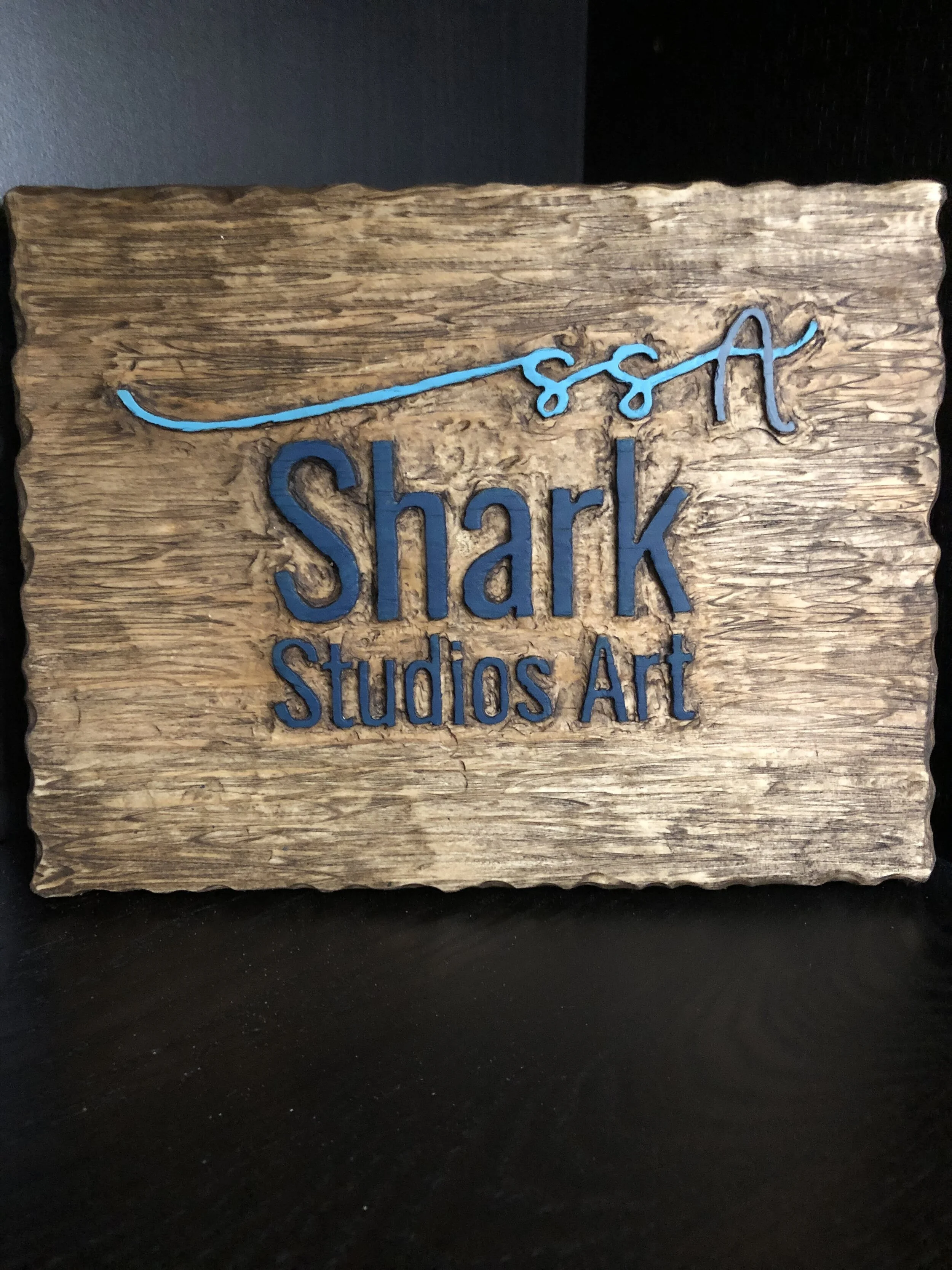 Custom carved logo