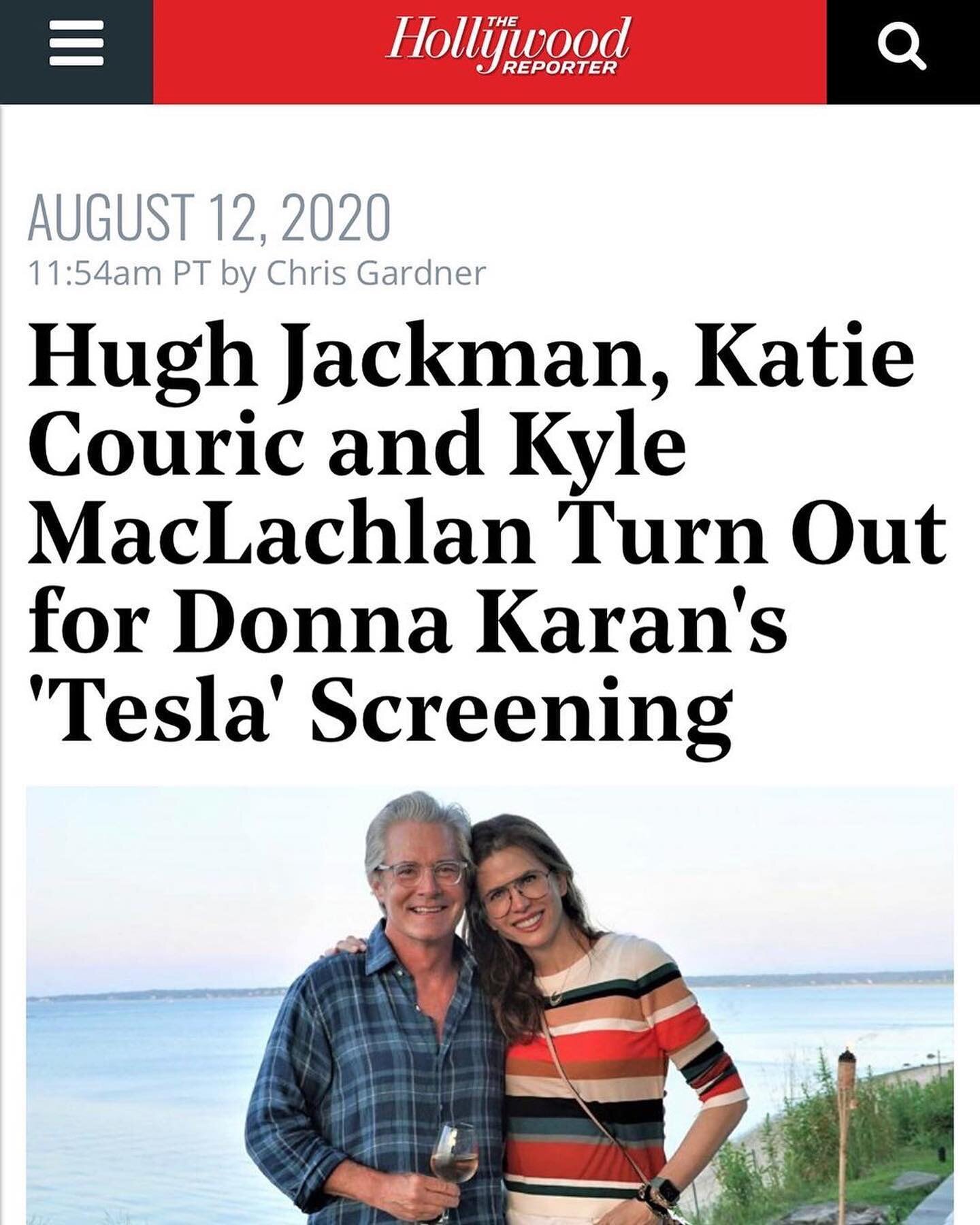 Special screening of TESLA which is coming out August 21st. We can&rsquo;t wait to share it with you @teslamovie 🎉🎉🎉 thank you @hollywoodreporter for the feature 🤘@ethanhawke @kyle_maclachlan @jimgaffigan @memphisevehewson @thehughjackman @katiec