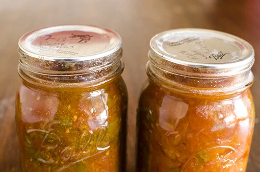 Canning jars properly stored without rings.