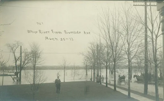 White River from Wheeling and Riverside Avenues.