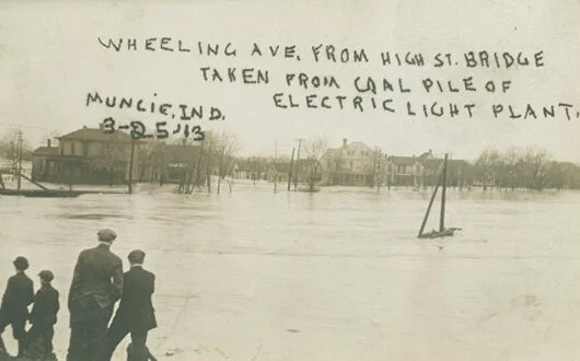 A view of Wheeling Avenue and the High Street bridge.