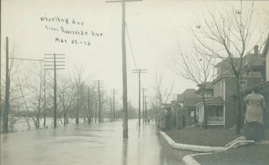 White River from Wheeling Avenue near Riverside Avenue.