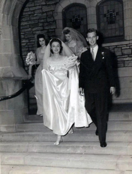 Esther Ebrite and Phil Ball at their August 22, 1943 wedding.
