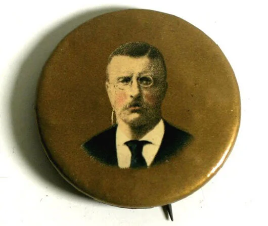 This political button dates to Theodore Roosevelt’s 1904 campaign when he ran for President. Minnetrista Heritage Collection