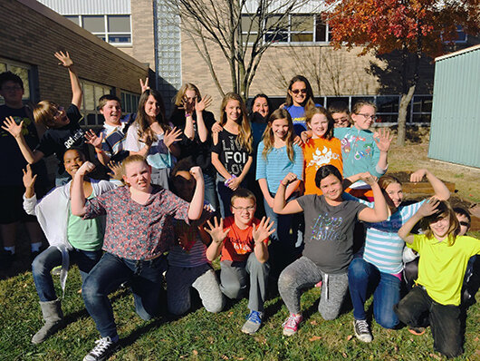 Southside students show off their gardening hands!