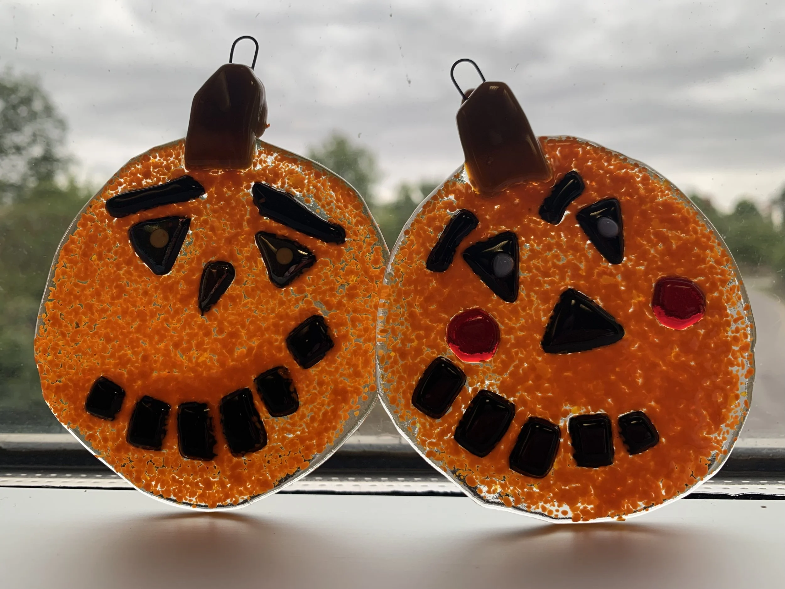 Fused Glass: Mini Jack O' Lantern