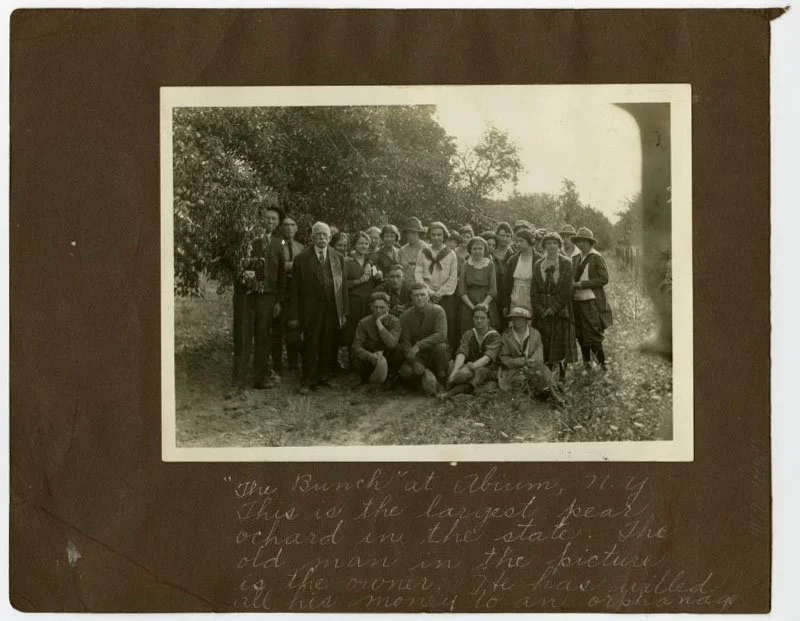 The group stopped in Albion, New York to see the largest peach orchard in the state. 