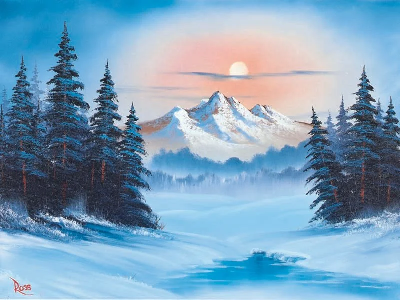 Bob Ross Painting Workshop: S09 E01—Winter Evergreens&nbsp;&nbsp;