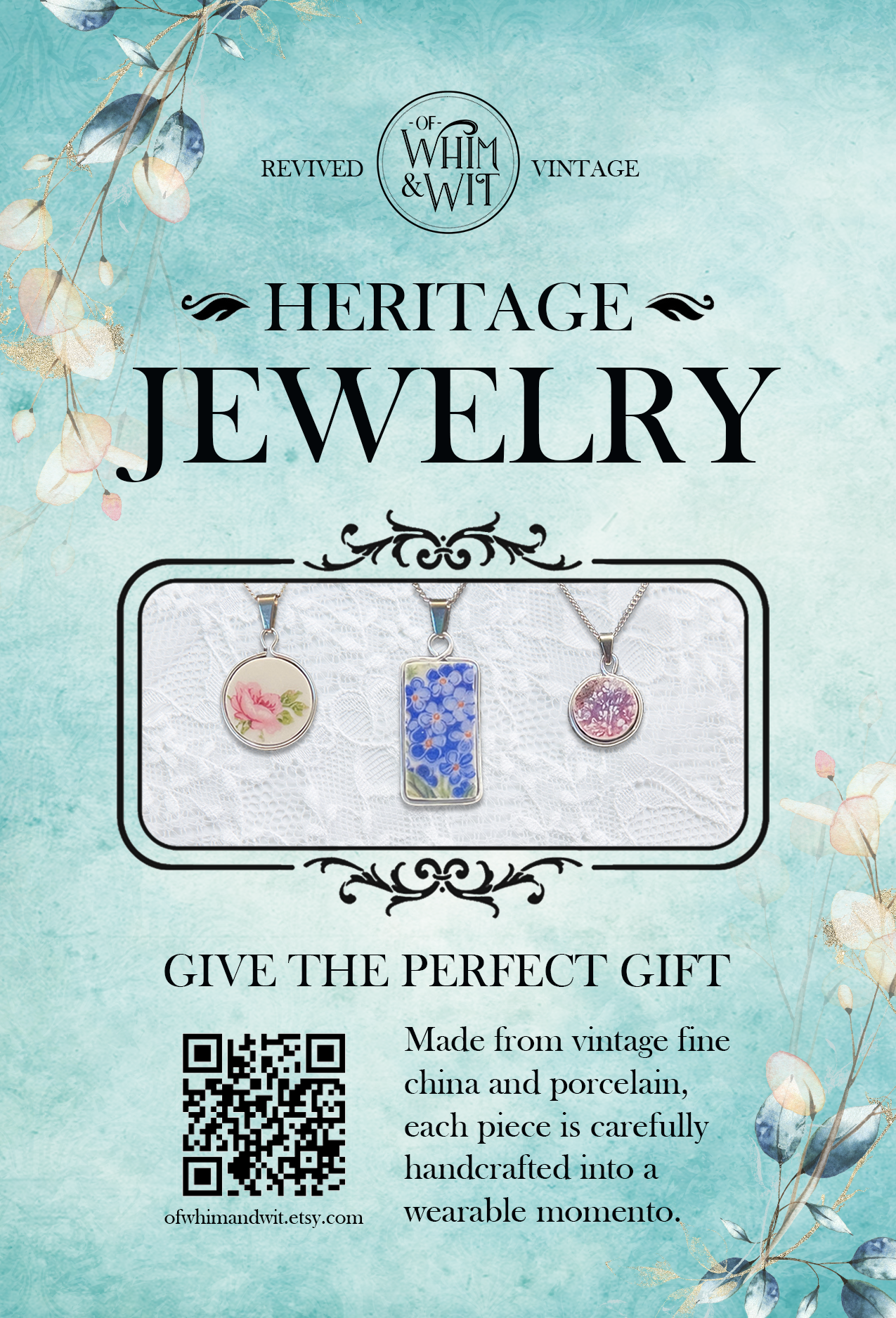Of Whim & Wit - upcycled China jewelry