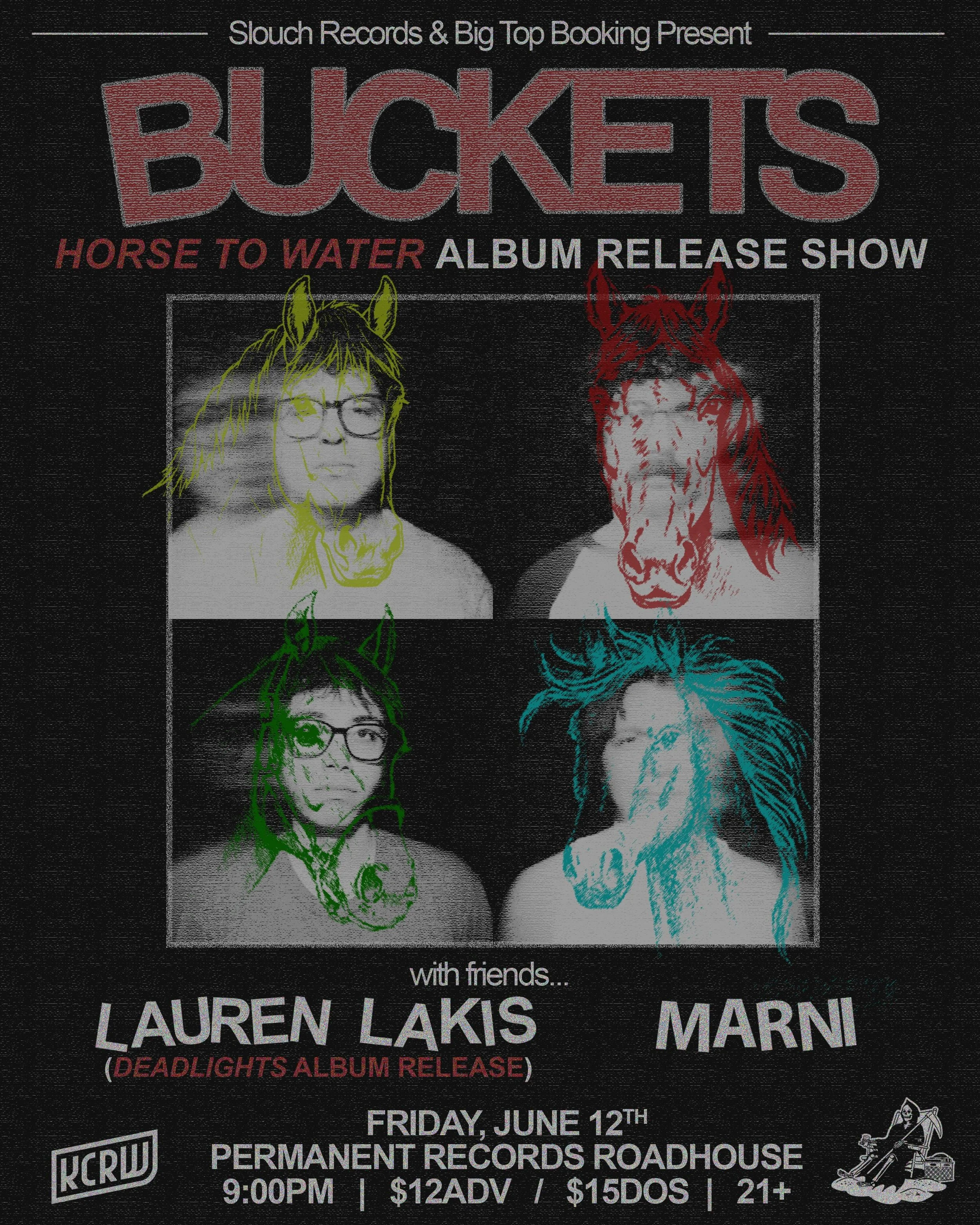 Buckets returns to Permanent Records Roadhouse on Friday, June 12th to celebrate the release of their sophomore full length album, &ldquo;Horse To Water&rdquo; 🐎🍻

Don&rsquo;t miss an epic night presented by @kcrw, @slouchrecords, and @bigtopbookin