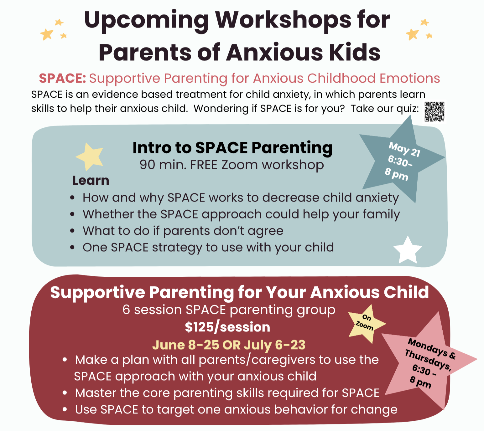 SPACE groups for child anxiety Maryland | 20817 | 20814 | 20852 | 20854 | 20816 | 20910 | 20815