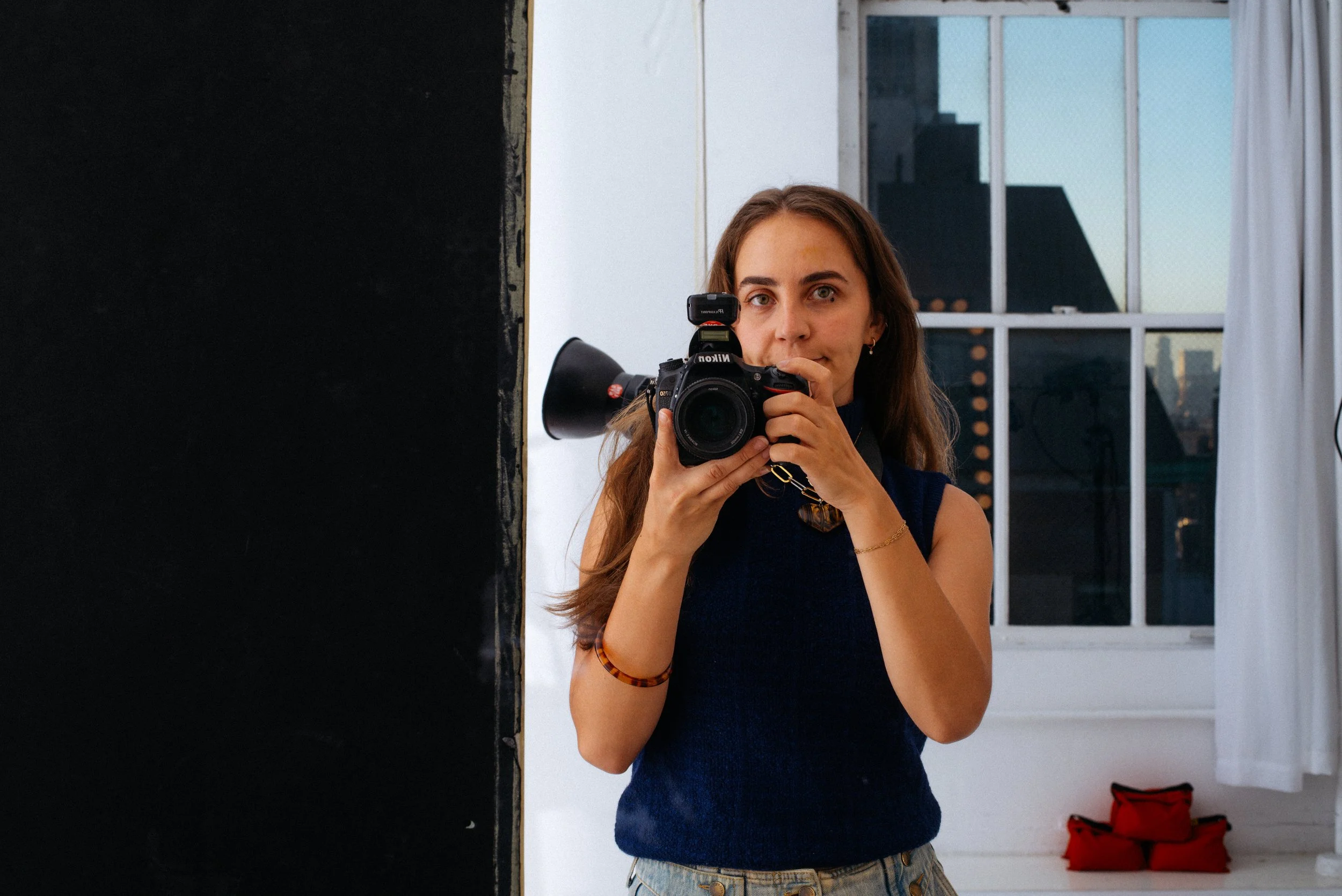 self portrait in a midtown studio.