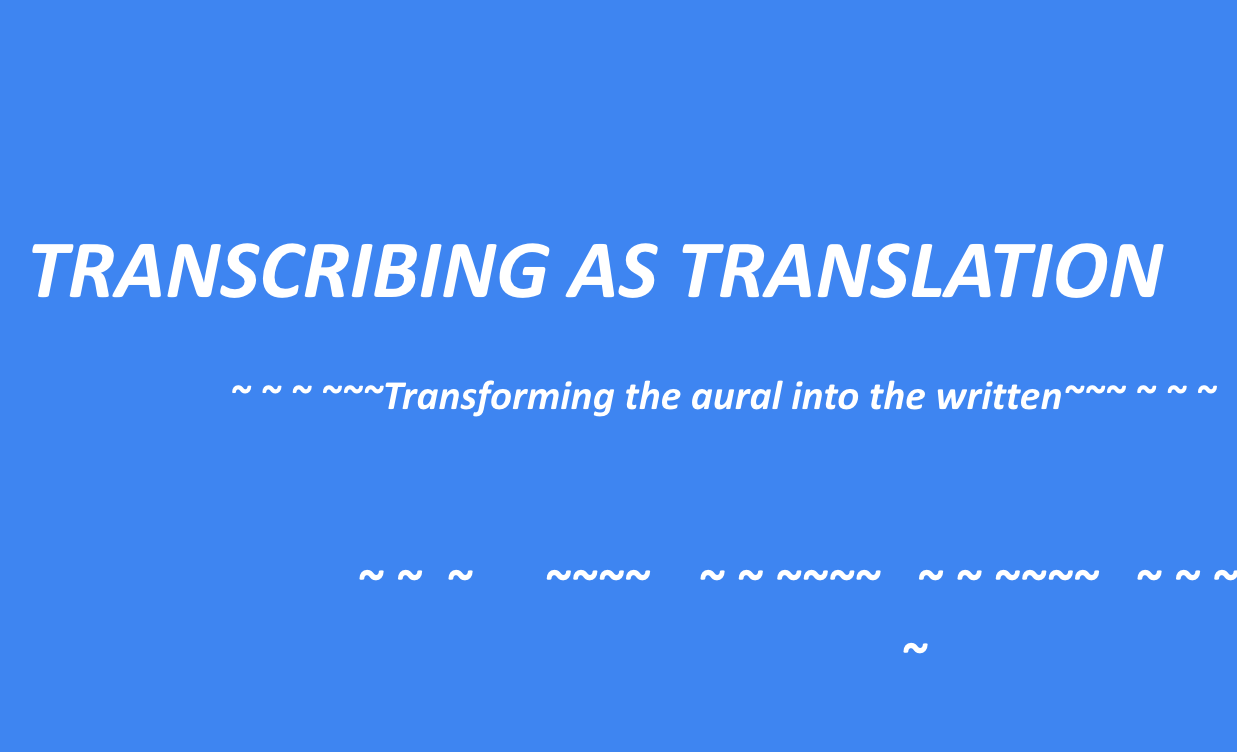 Transcription as Translation