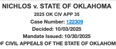 Appellate Win: Oklahoma Court of Civil Appeals confirms SORA registration is not a “simple embarrassment”
