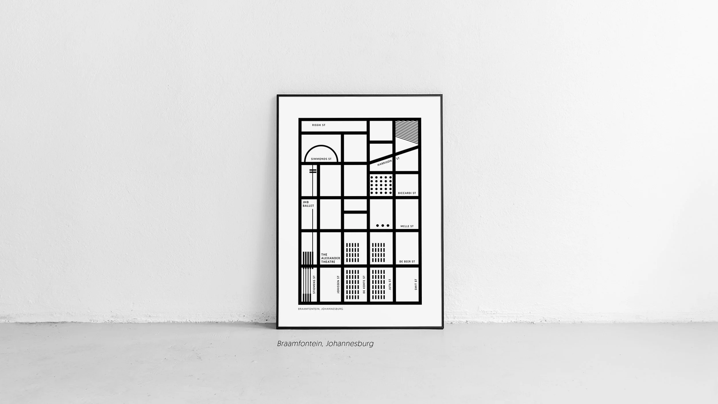 Modern poster map design
