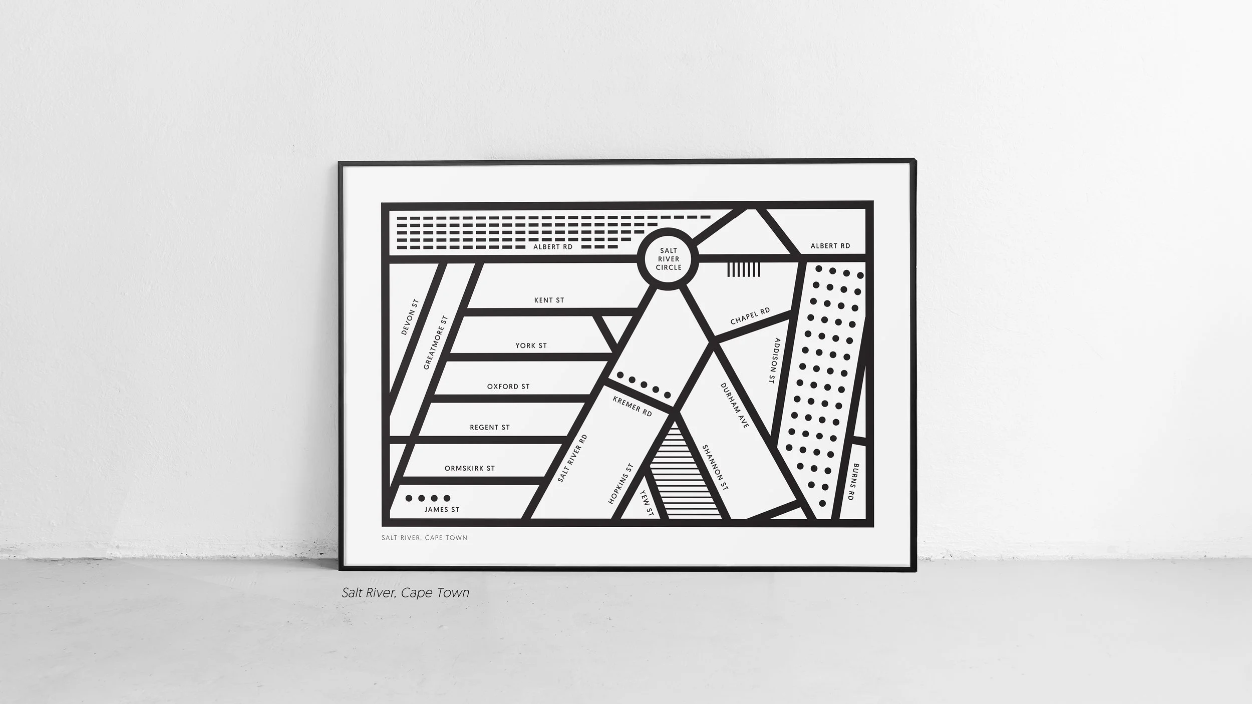 Modern poster map design